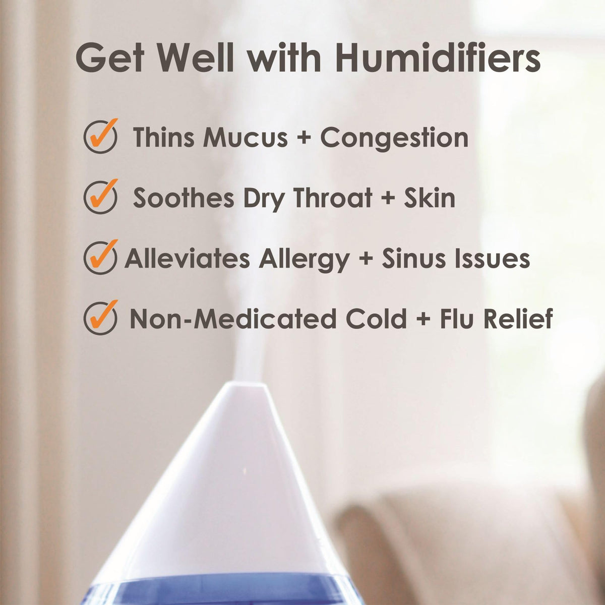 Crane Ultra-Quiet 3-in-1 Humidifier for Baby with Essential Oil Tray, 7-Color Sleep Light, 1 Gallon Top-Fill Tank, Ideal for Bedroom