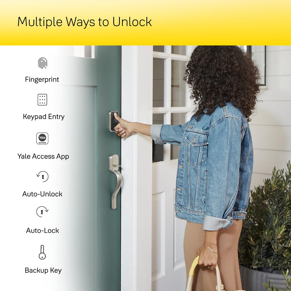 Yale Security Assure Lock 2 Touch Deadbolt, Black Suede Keyed Smart Entry Door Lock with Wi-Fi Connected Keypad and Fingerprint Scanner for Code Entry and Remote Access, YRD410-F-WF1-BSP