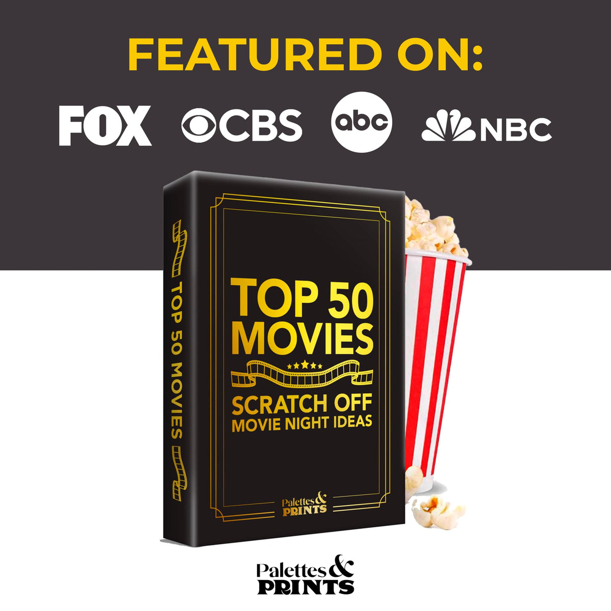 Premium Movie Night Scratch Off Cards – Gifts for Movie Lovers – End Movie Night Indecision With Movies From Top Databases – Stunning Illustrations - Husband Boyfriend Gift - Couples Gift Ideas