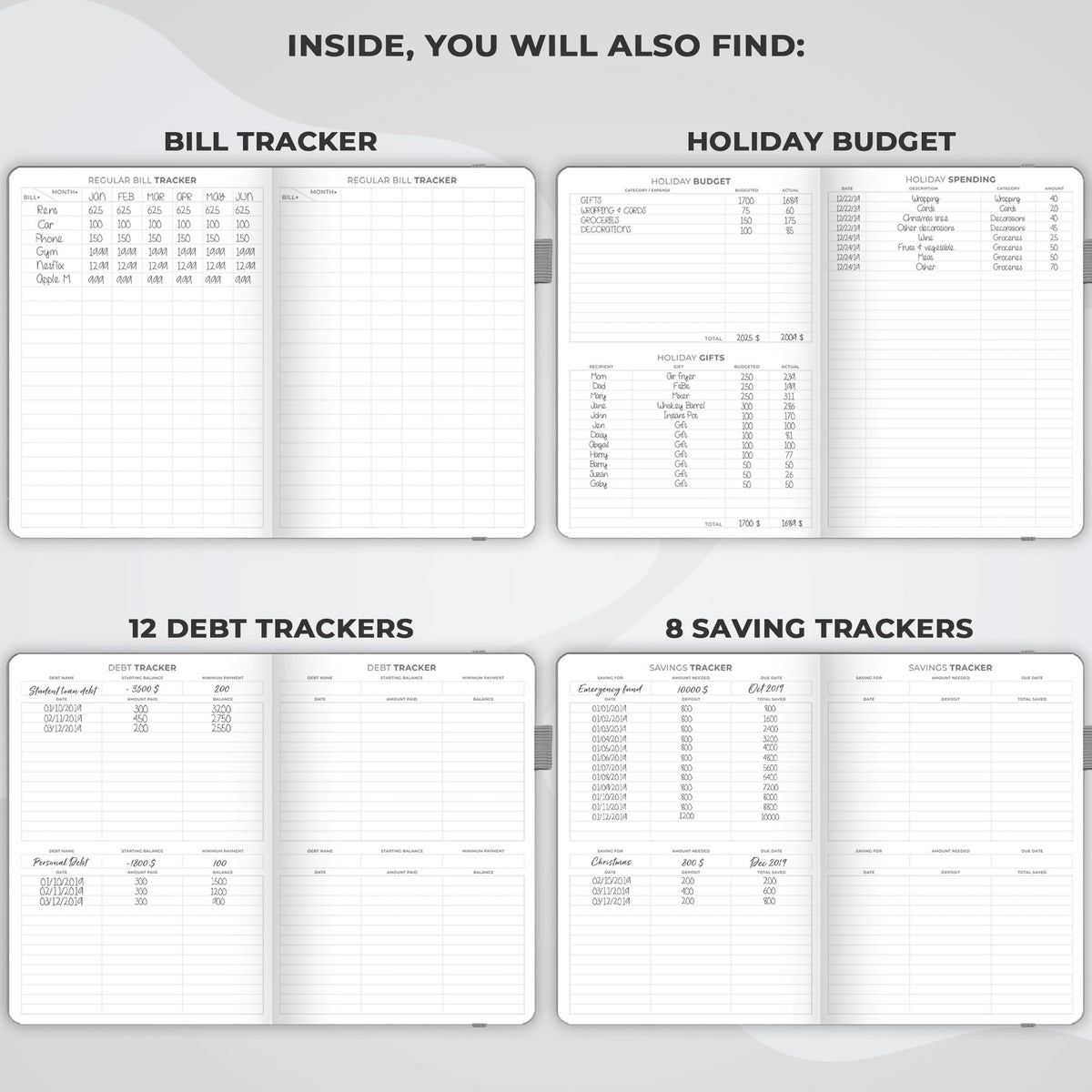 Clever Fox Budget Planner Pro - Financial Organizer + Cash Envelope Budget System. Monthly Finance Journal, Expense Tracker & Personal Account Book. Undated - Start Anytime. (7''x10'') – Gray