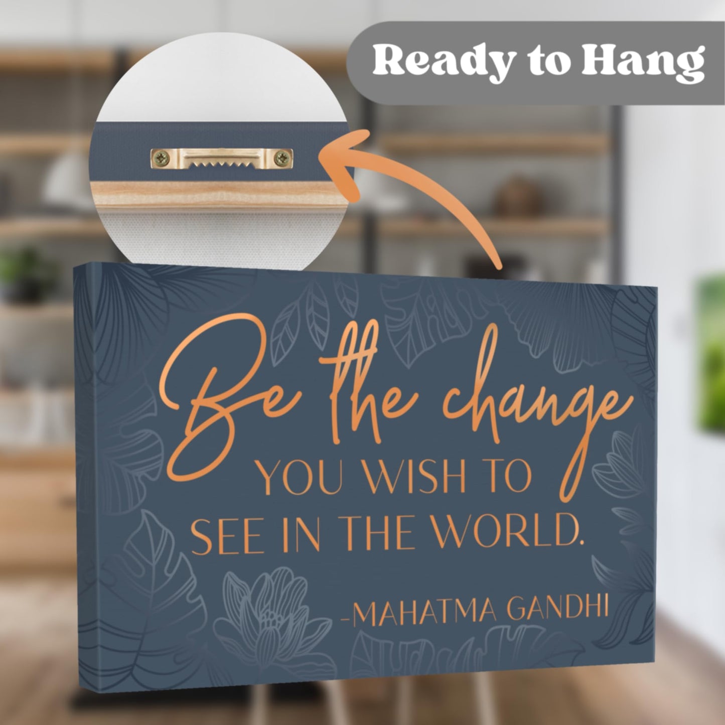 HoneyKICK Inspirational Quotes Wall Art Framed Canvas – Motivational Wall Decor for Office & Bedroom, Typography Quote, Modern Home, Office Decor for Women, Positive Black (10 x 16.5 Inch)