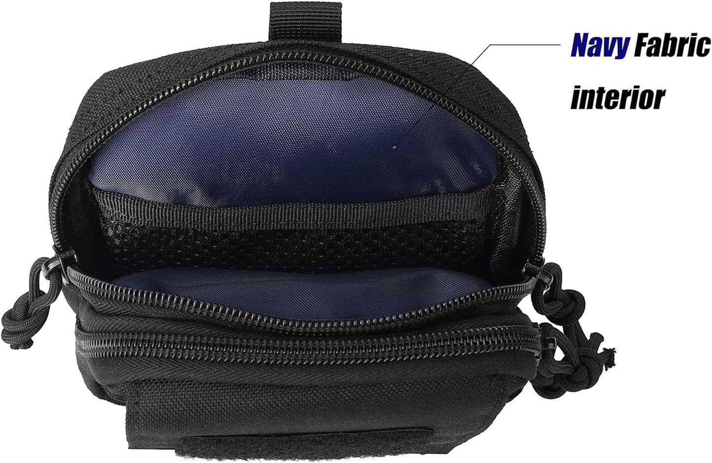 LefRight Multipurpose Tactical Molle Mobile Phone Belt Pouch EDC Gadget Slim Utility Waist Bag with Cellphone Holster Large Black
