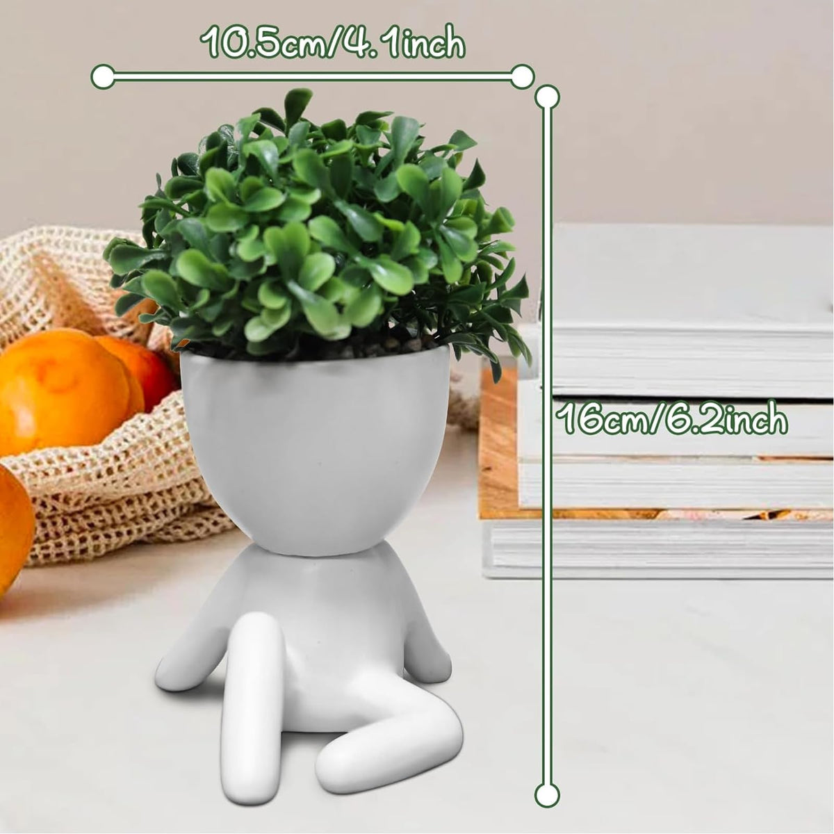 Zerzsy Desktop Plant for Women Office Decoration Fake Plant Succulents Artificial for Home Bathroom Living Room Office Decor Small Fake Plants Decor for Bedroom - Set of 1