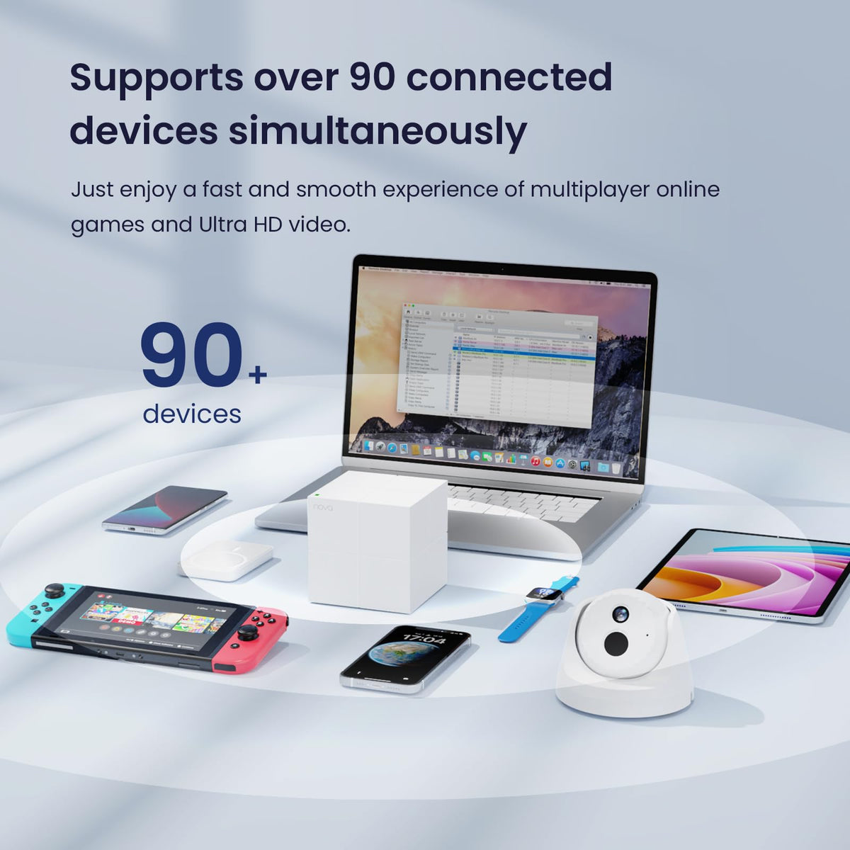 Tenda Nova Mesh WiFi System MW6 - Covers up to 2400 sq.ft - AC1200 Whole Home WiFi Mesh System - Gigabit Dual-Band Mesh Network for 90 Devices - Replaces Wireless Router and WiFi Extender - 2-Pack