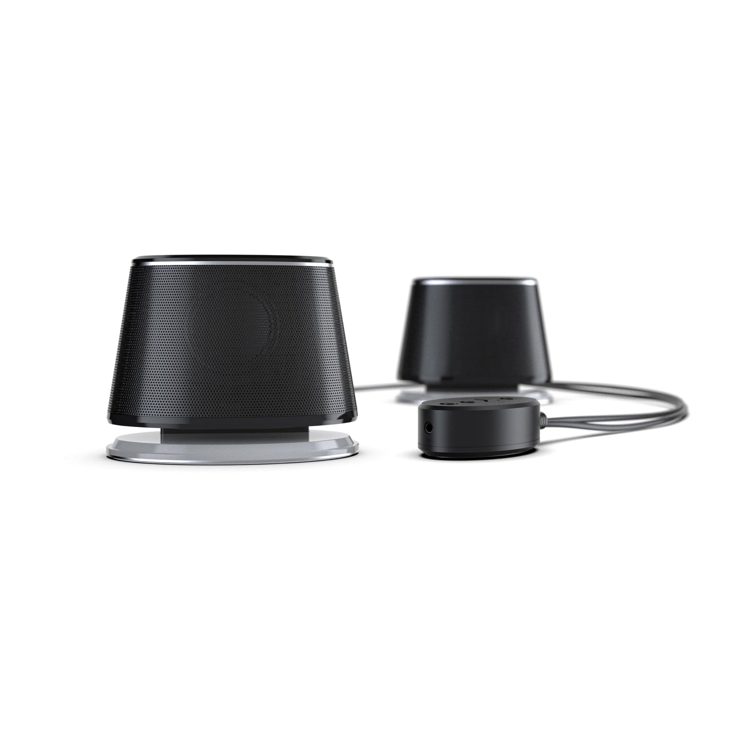 Amazon Basics Bluetooth Computer Speakers with USB 3.0, LED Blue Lighting, Volume Control, USB Powered, Set of 2