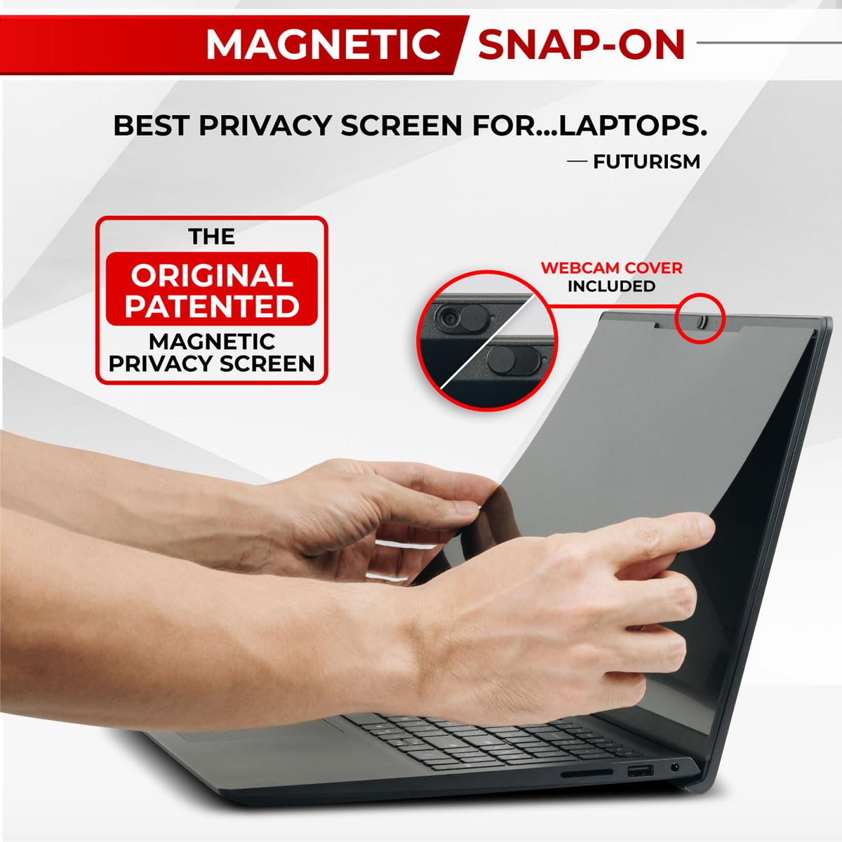 SightPro Magnetic Laptop Privacy Screen 14 Inch 16:9 - Patented Removable Laptop Privacy Filter Shield and Protector