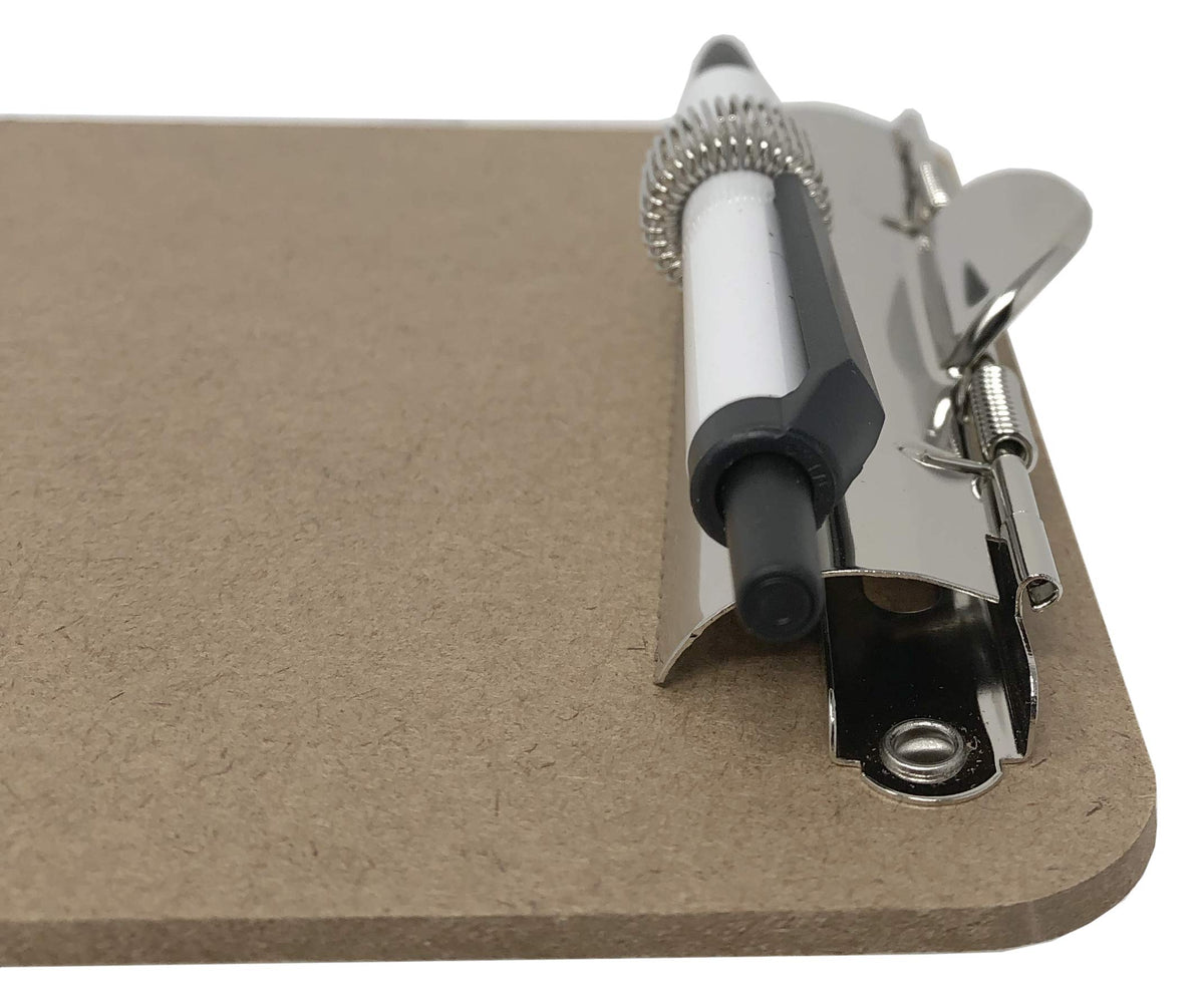 Trade Quest Mini Clipboard 5'' x 7'' Pen Holder Clip (Pen Included) (Pack of 12)
