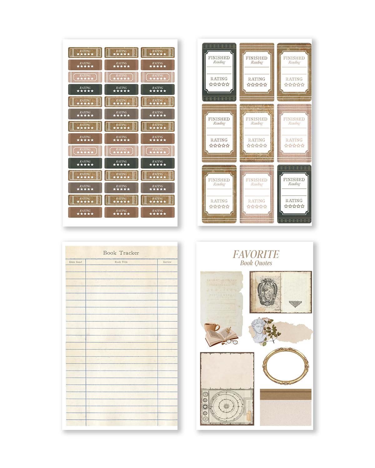 Rongrong Bookworm Planner Stickers Book Volume 3 Theme for Planners, Calendars, Journals – Perfect for Book Lovers – Scrapbook Accessories – 24 Pages
