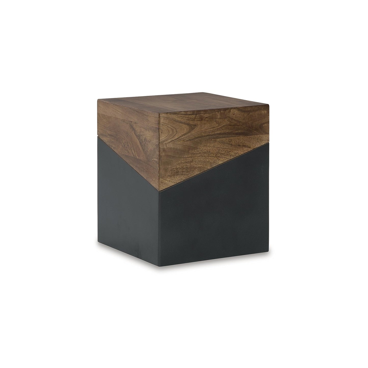 Signature Design by Ashley Trailbend Eclectic Accent End Table, Brown & Gunmetal