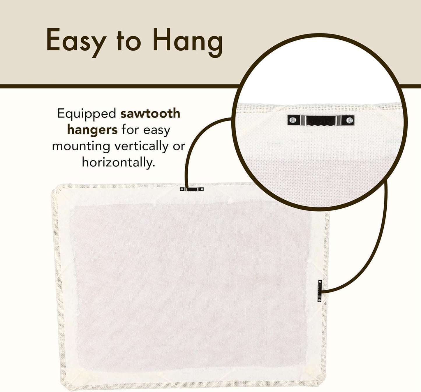 White Burlap Covered with Criss-Cross Twine Bulletin Picture & Memo Board, 11.75 x 15.75