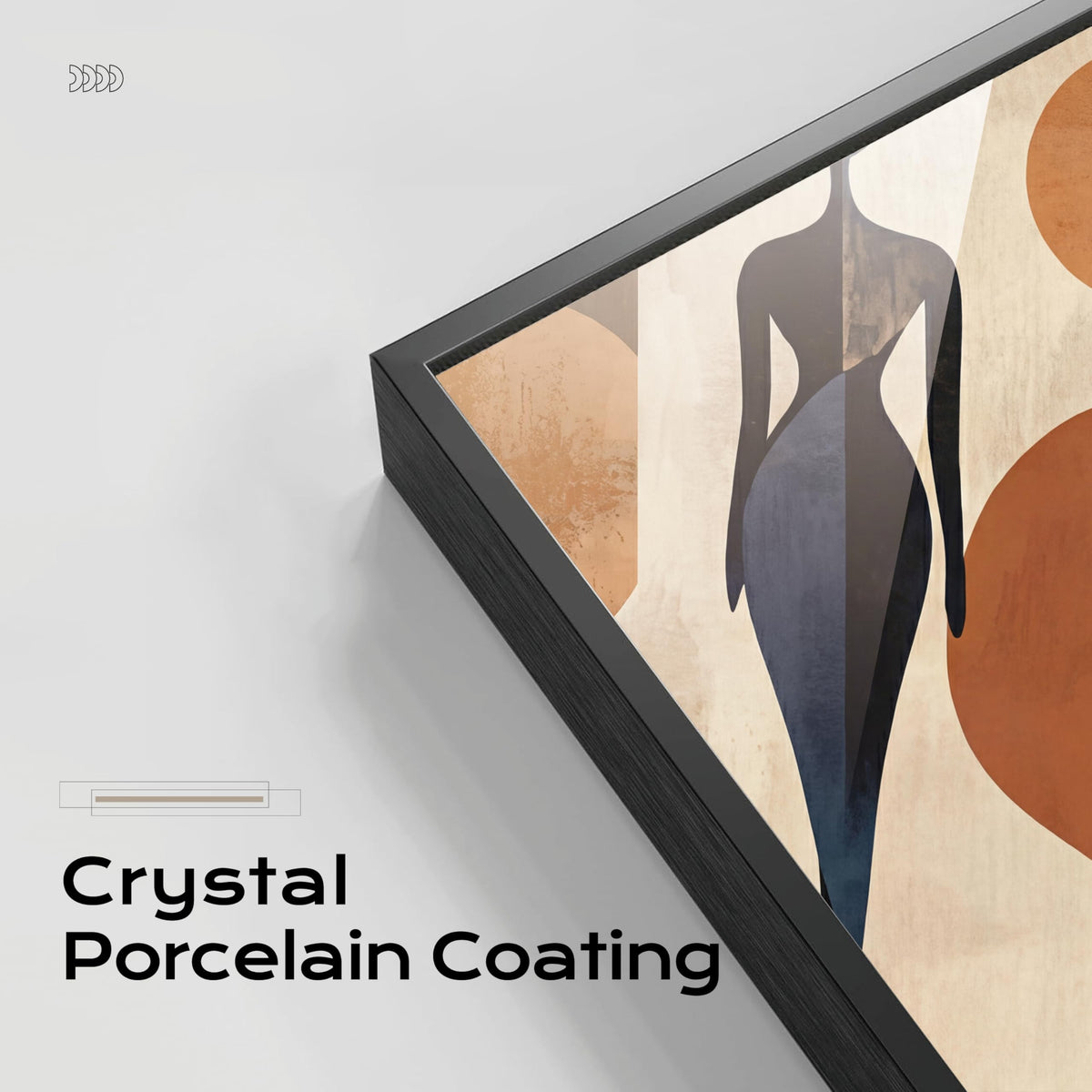 Large Wall Art for Living Room Bedroom Office Entryway, Blue Gold Abstract Modern Luxury Framed Crystal Porcelain Wall Decor, Waterproof Easy Clean Artwork for Home Hotel Restaurant Bar 24x48 Inch