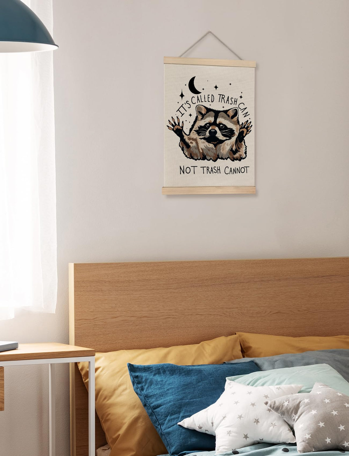 Foritho Funny Motivational Raccoon Poster Wall Art Framed, Gifts for Raccoon Lovers, It's Called Trash Can Inspirational Trash Panda Canvas Prints Wall Decor for Home Kitchen Office, 12x16 Inch