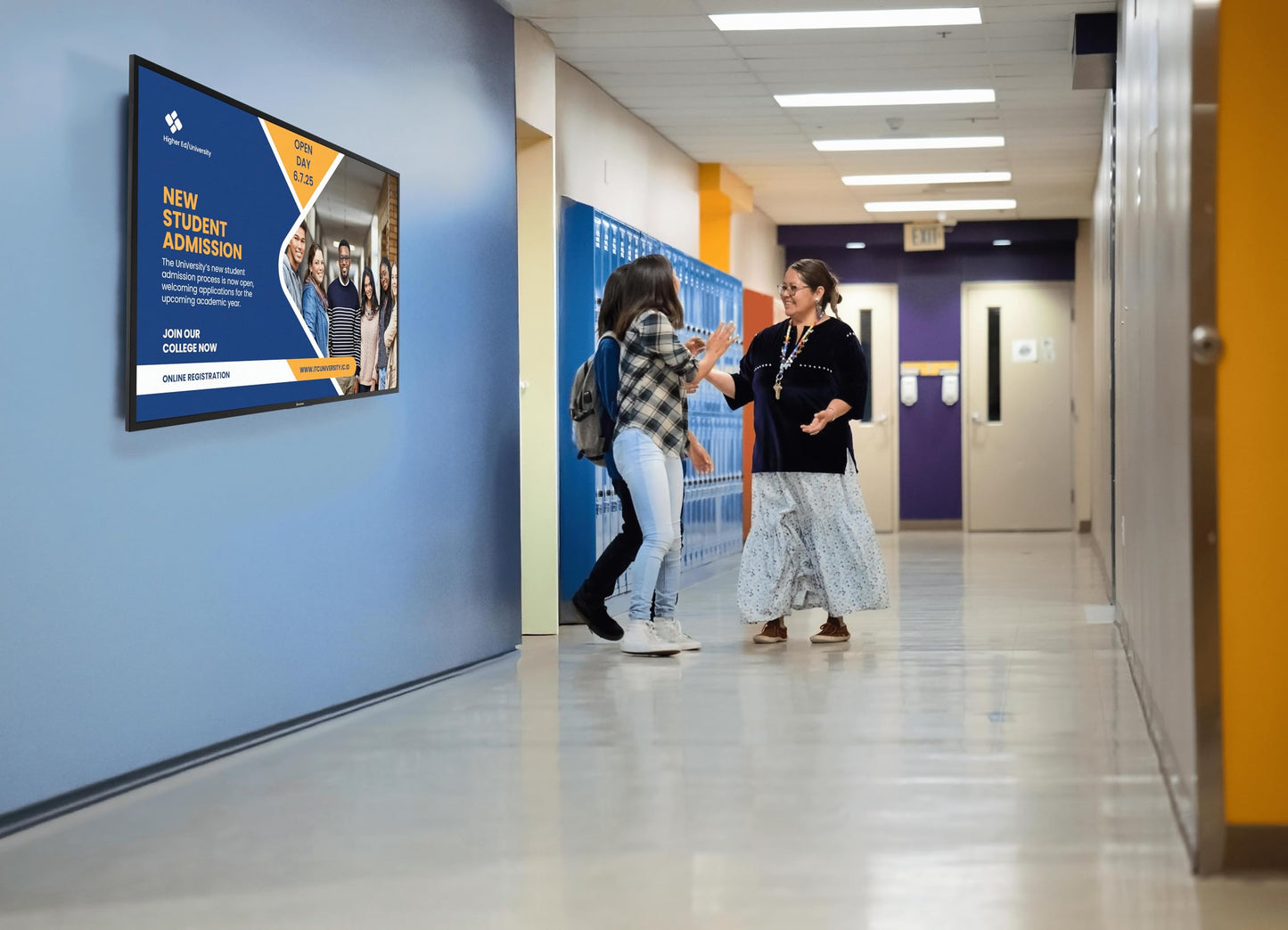 Promethean ActivPanelD 65" Commercial Digital Display, 4K UHD Non-Touch Digital Signage Screen for Announcements, Offices, Schools & Retail, Wall Mount Included, 3-Year Onsite Support