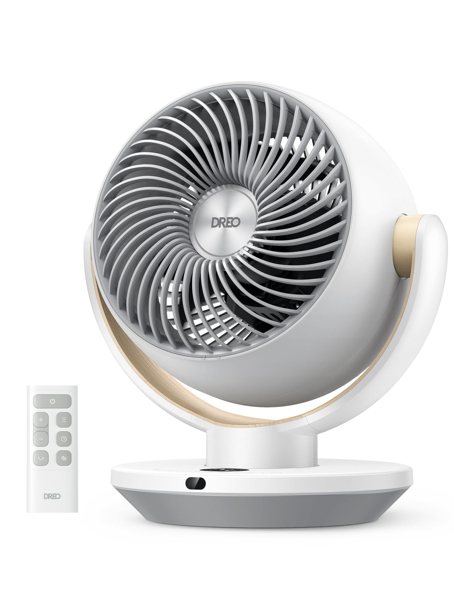 DREO Fan for Bedroom, Desk Air Circulator Fans with Remote, 11 Inch Table Fan for Whole Room, 65ft Powerful Airflow, 120° Vertical Manual and 90° Oscillating, 4 Speeds, 8H Timer, 25dB Quiet, Home