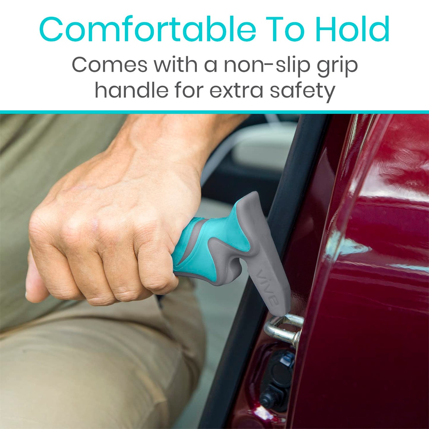 Vive Car Handle Assist for Elderly - Vehicle Support Handle - Standing Mobility Aid Tool for Elderly - Safety Door Handle Autocane (2 Pack)