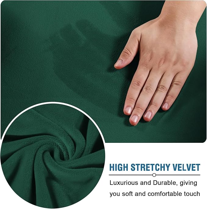 H.VERSAILTEX High Stretch Sofa Slipcover 4 Piece Cover Velvet Furniture