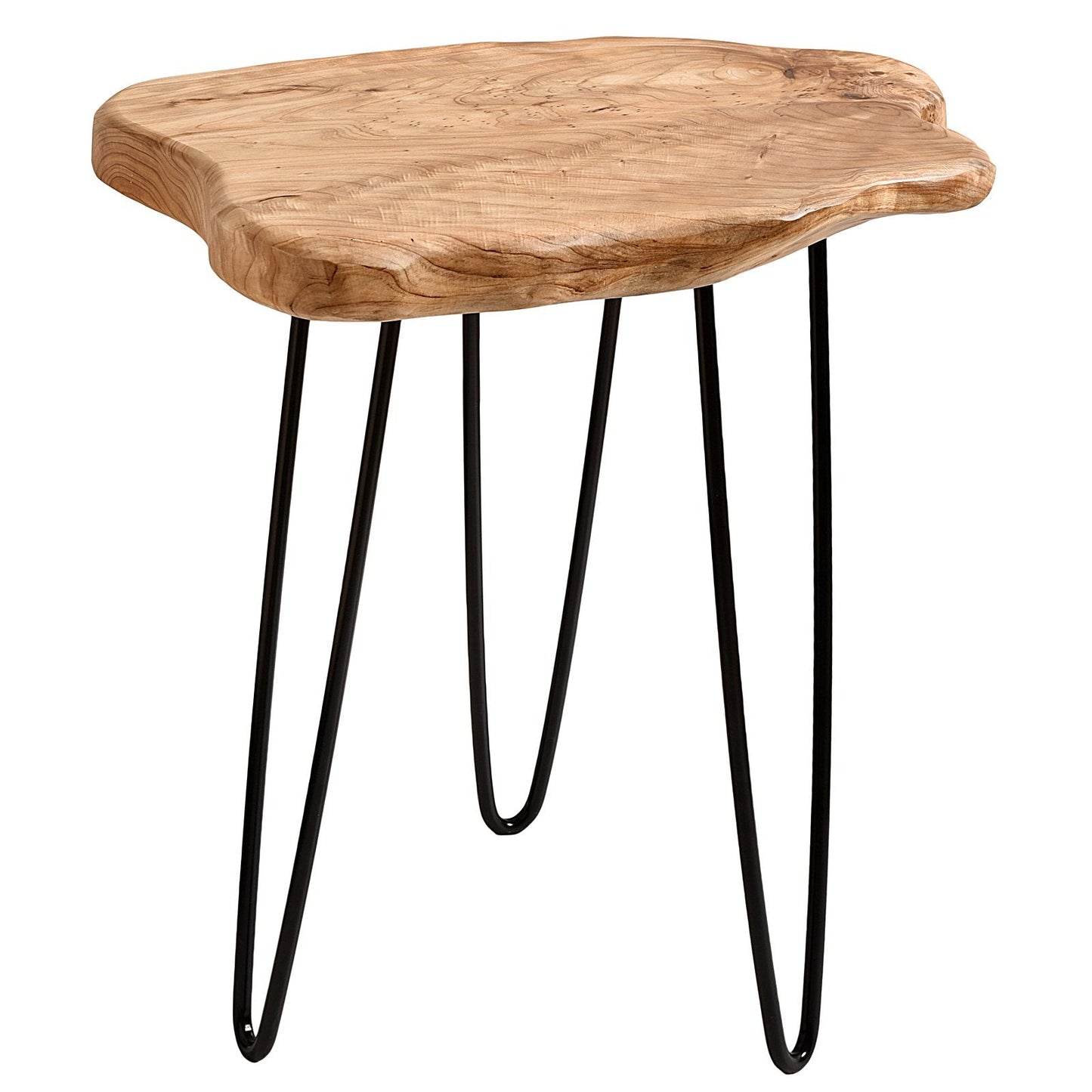WELLAND Live Edge Cedar End Table, Unique Desktop Side Table,19" L x 16" W x 20.5" H Nightstand, Plant Stand for Living Room, Bedroom, Home Office, Patio