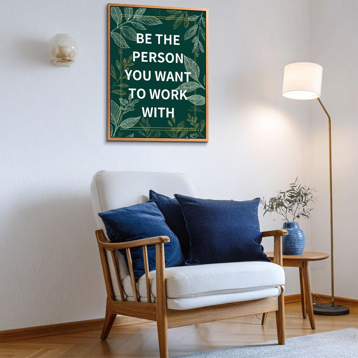 Halioyo Motivational Wall Decor - Framed Inspirational Quotes Canvas Wall Art, Positive Affirmation Office Decor for Workplace Conference Room Reception Lobby, Ready to Hang(12 x 16-inch)