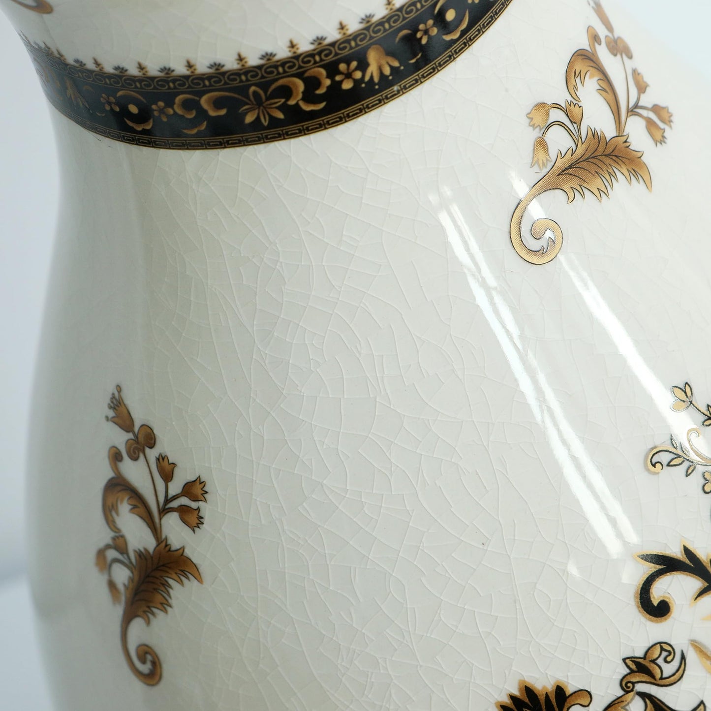 Modern Large Table Ceramic White Flower Vase -14.6 inch Tall -Home Decor Living Room Kitchen Bedroom Decorations for House Book Shelf Office Coffee Desk Dining Fireplace. (White)