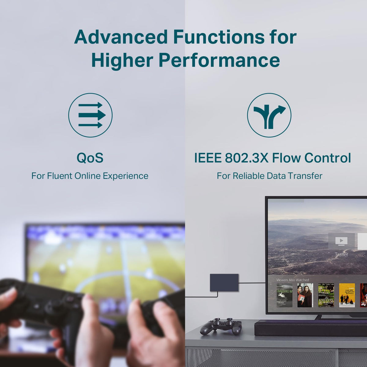 TP-Link 24 Port Gigabit Ethernet Switch Desktop/ Rackmount Plug & Play Shielded Ports Sturdy Metal Fanless Quiet Traffic Optimization Unmanaged (TL-SG1024S)