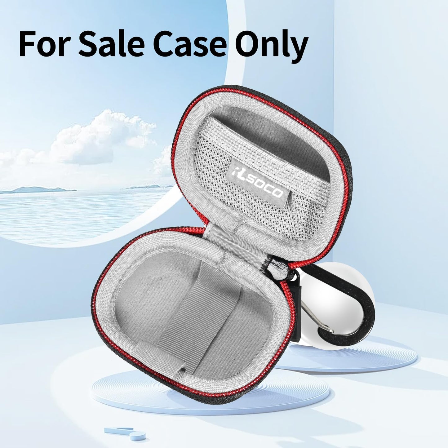 RLSOCO Carrying Case for Bose Ultra Open Earbuds | Travel Organzier Case Cover Shockproof, Dustproof, Water-Resistant Storage Pouch with Sturdy Metal Hook (Case Only)
