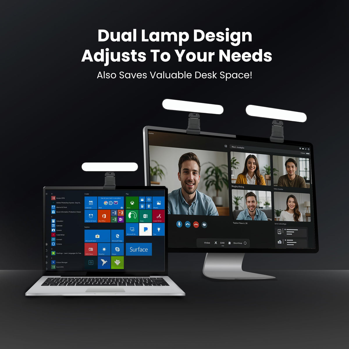 Monitor Light Bar for Computer & Laptop – Remote&Touch Control, Streaming Video Light, Adjustable Key Light for Desk & Zoom Meetings, Screen Lamp with Remote Control, USB Powered Computer Light