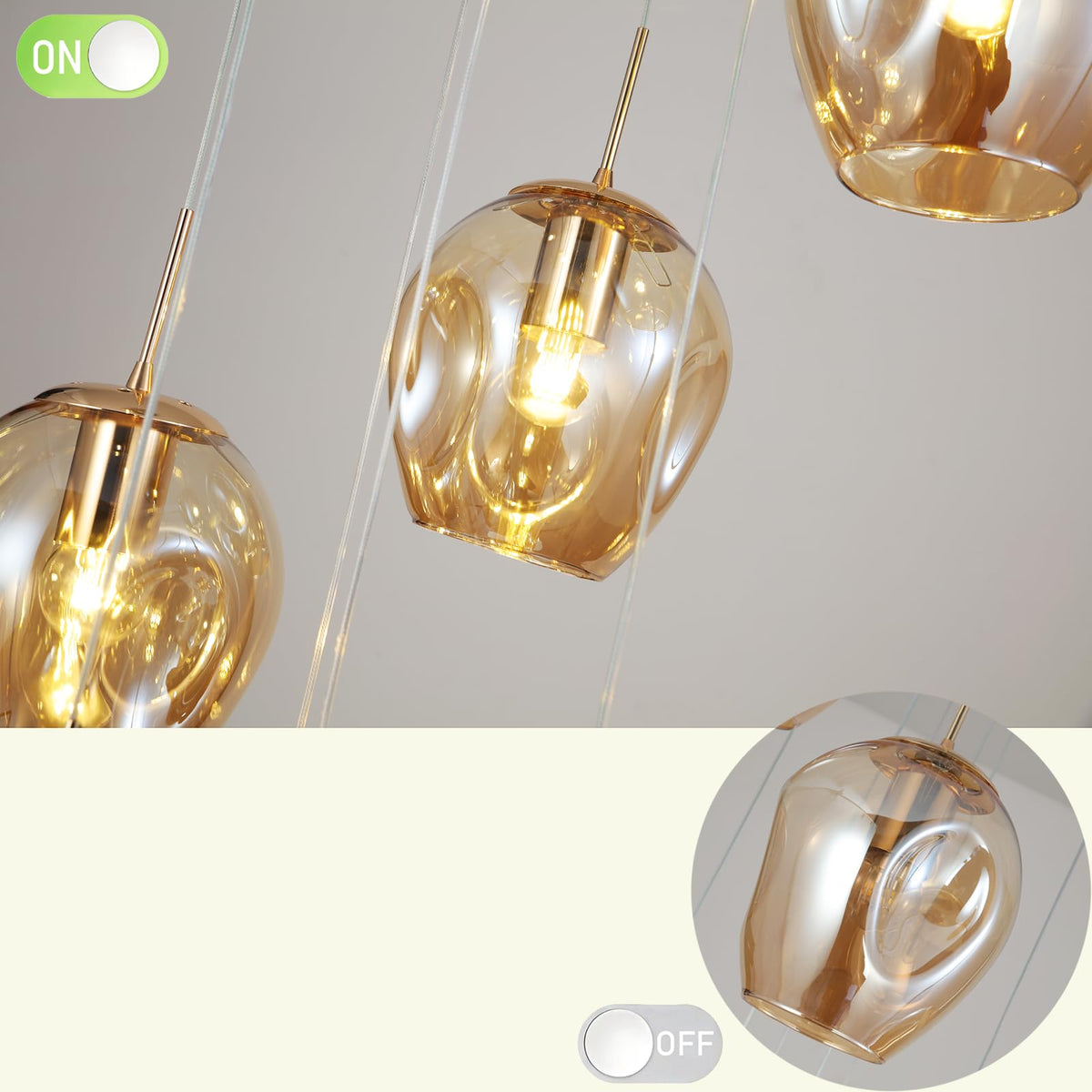 Meimond Long Chandeliers for High Ceilings,Modern Crystal Balls Pendant Light,Globe Raindrop Drop Lamp,Flush Mount Hanging Lighting Fixtures for Spiral Staircase,Foyer,Entryway,Living,15 Lights