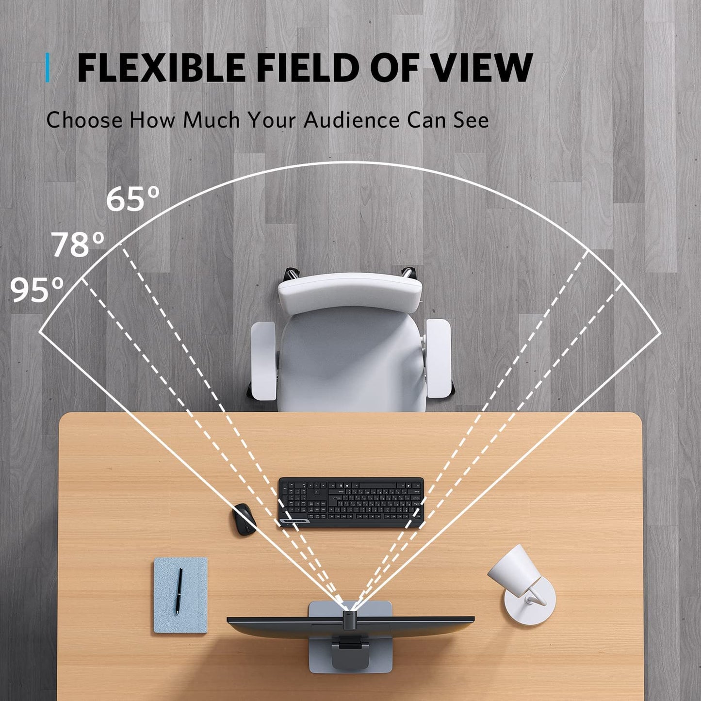 Anker PowerConf C200 2K Webcam for PC/Laptop/Mac, Computer Camera, Low-Light Correction, AI-Noise Canceling Mics, Adjustable Field of View, Built-in Privacy Cover, Stereo Mics, for Meeting
