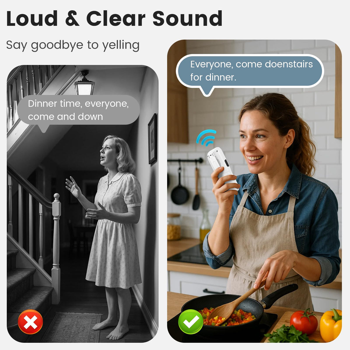 Intercoms Wireless for Home, 1 Mile Long Range for House Business Office, Handheld Room to Room Communication System, Rechargeable Loud & Clear 10-Channel Anti-Interference Intercom System