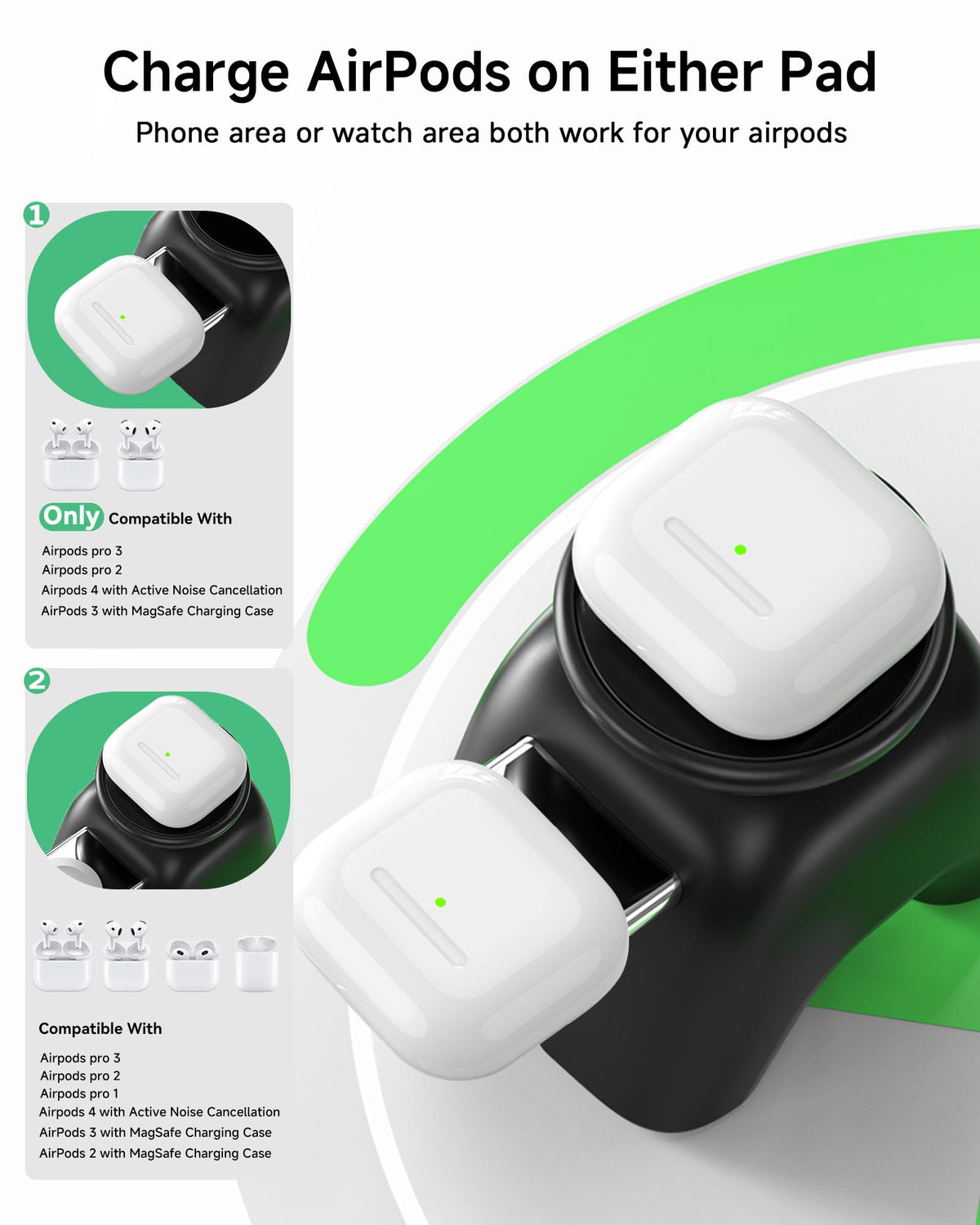 2026 Magnetic Wireless Charging Station, 15W Ultra-Fast Charger Stand for iPhone 17 16 15 14 13 12 Pro Max, 5W for Apple Watch&Airpods, 2-in-1 Foldable Charger for Home/Office/Travel(with 30W Adapter)