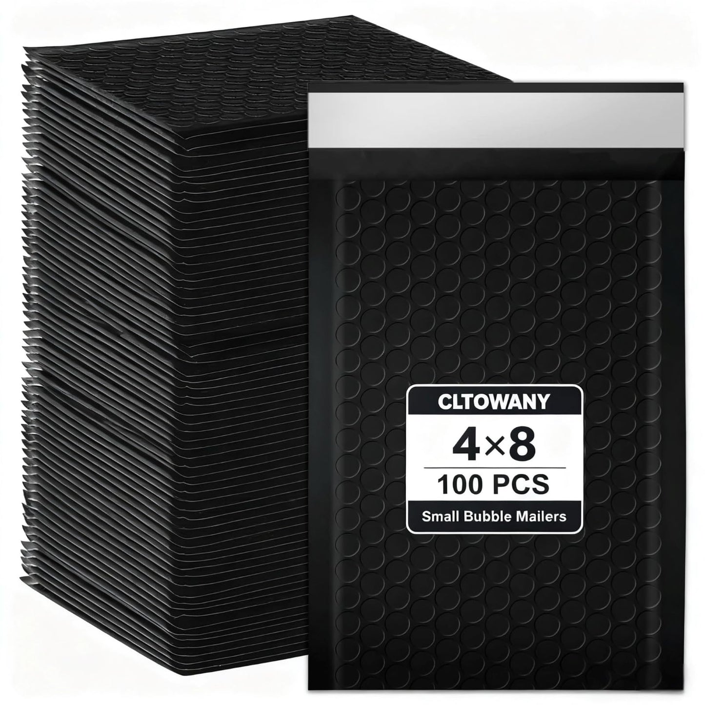Cltowany 4×8 Small Bubble Mailers 100 Pack Waterproof Padded Envelopes Self Seal Adhesive Shipping Bags for Mailing Cards Jewelry Makeup and Small Business Packaging