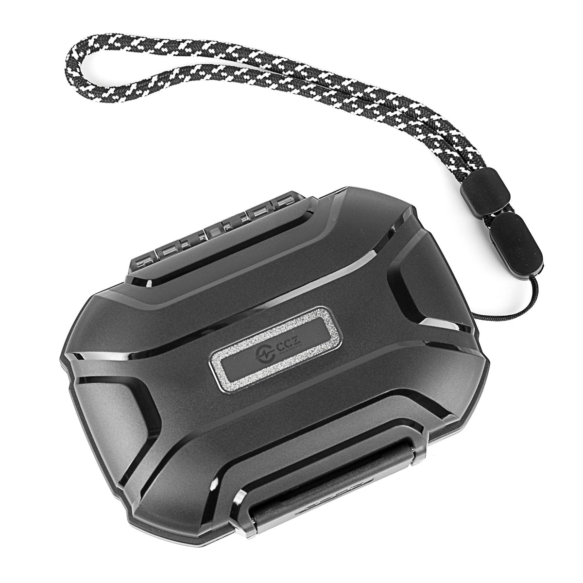 CCZ Taichi Portable IEM Case, Water-Resistant Earbuds Storage Hard Box, Travel Carrying Case for Headphones Compatible with Moondrop CHU II,KZ ZS10 PRO (Black)