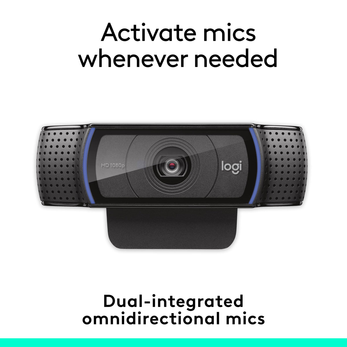 Logitech C920e HD 1080p Mic-Enabled Webcam, Certified for Zoom, Microsoft Teams Compatible, TAA Compliant