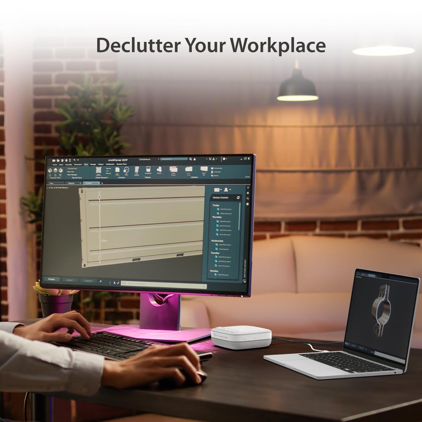 j5create USB-C 4K Speakerphone Dock, All-in-one Audio Dock for Video Conference, 4K HDMI, USB-A x 2, USB-C, Gigabit ethernet, Pass-Through Charging - Works with Teams, Zoom, and Google Meet (JCDS335)