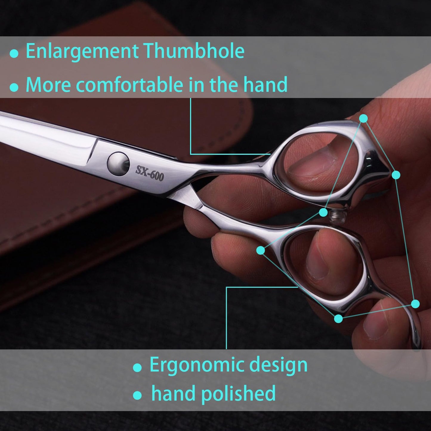 Silksnip Hair Cutting Scissors Professional Barber Shears, Hairdresser Scissor Made Of Stainless Steel For Hairdressing Salon and Home Use Extremely Very Sharp Ergonomic Design