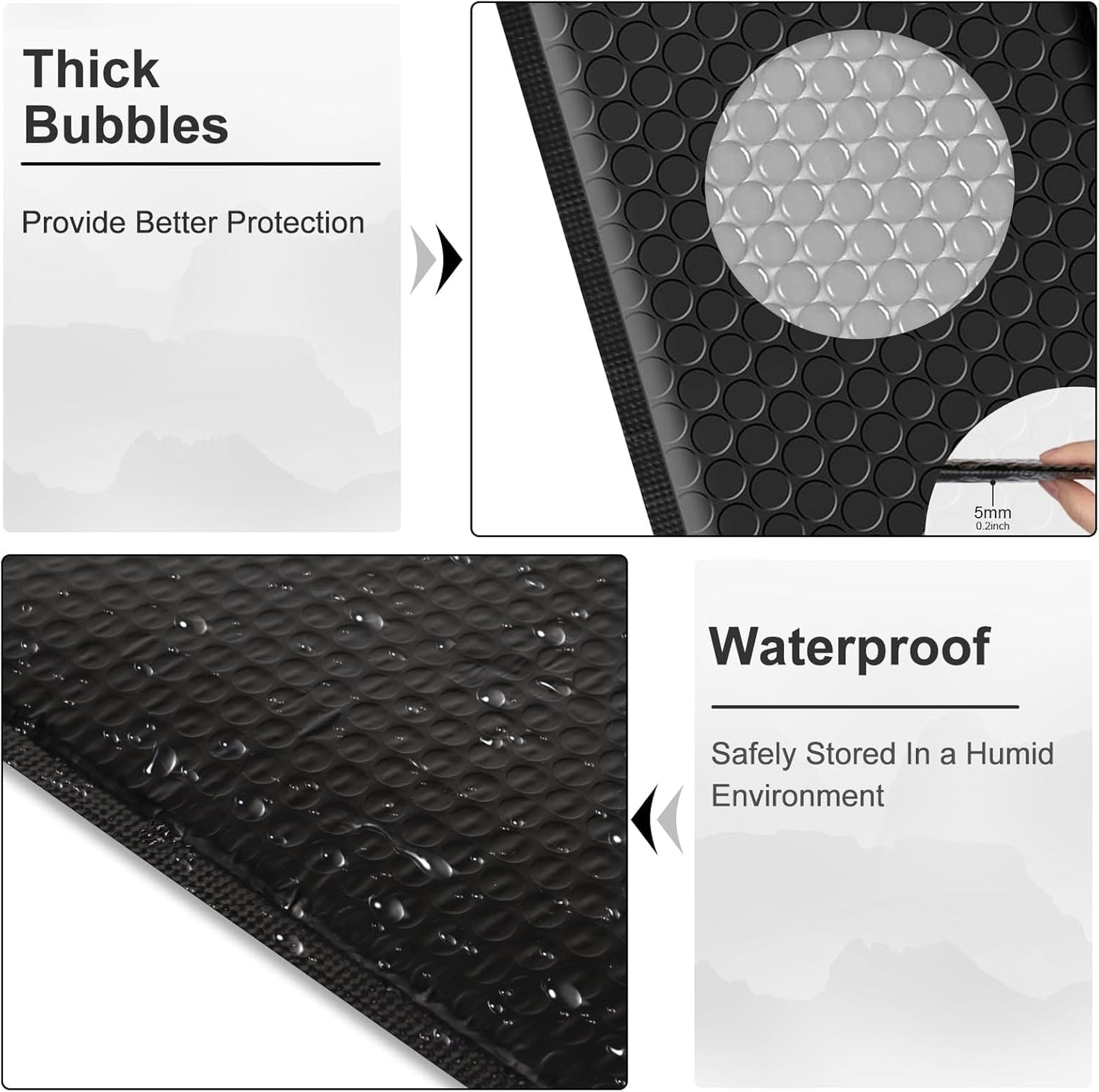 ZHPLIX Black Bubble Mailers 6x10 Inch 100 Pack Usable Size 6x9 Waterproof Shipping Bags,Opaque Padded Envelopes Cushioning Padded Mailers for Shipping, Mailing,Small Business Supplies.