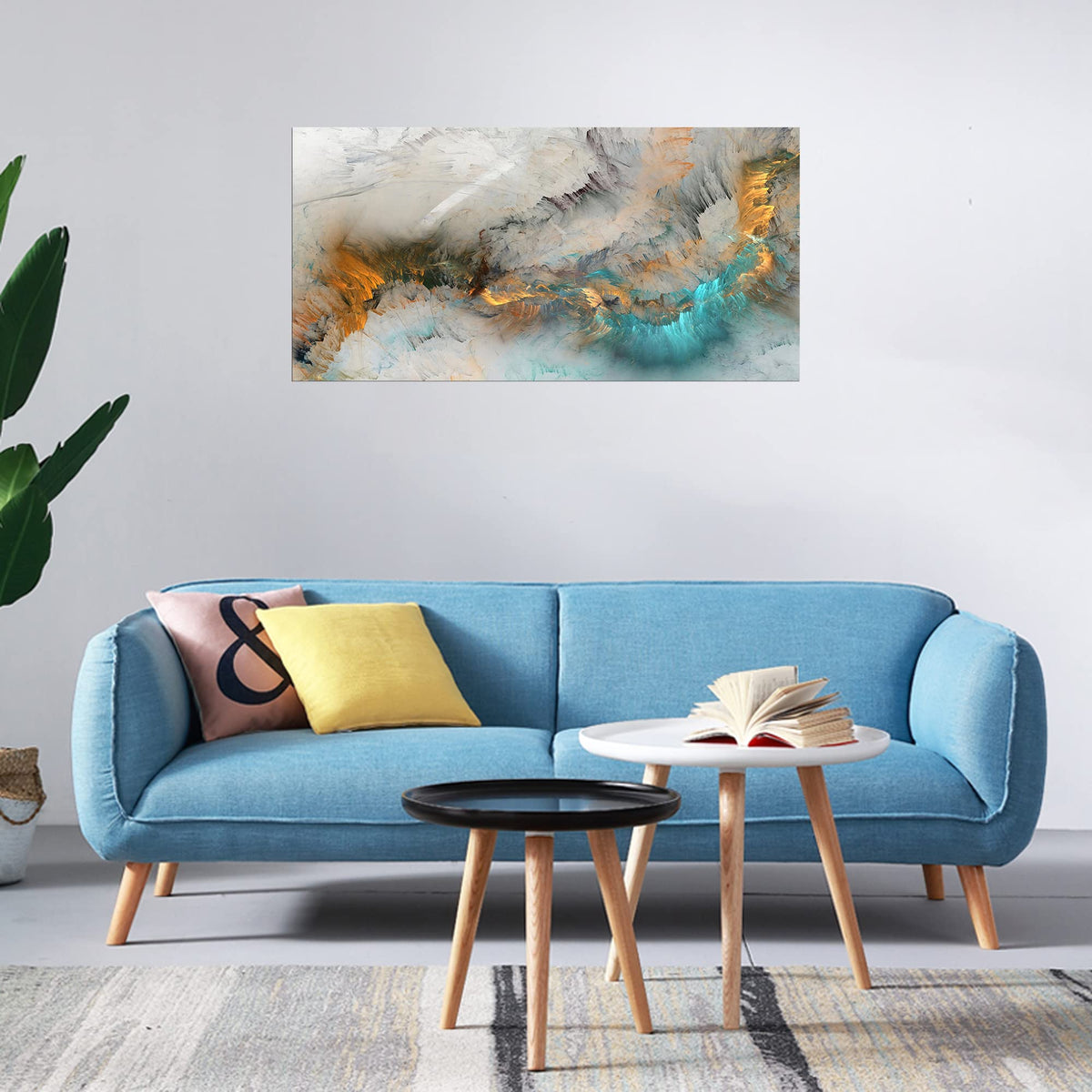 XXMWallArt FC3275 Abstract Canvas Wall Art Fancy Paint Canvas Print Painting Artwork for Living Room Bedroom Kitchen Home and Office Wall Decor
