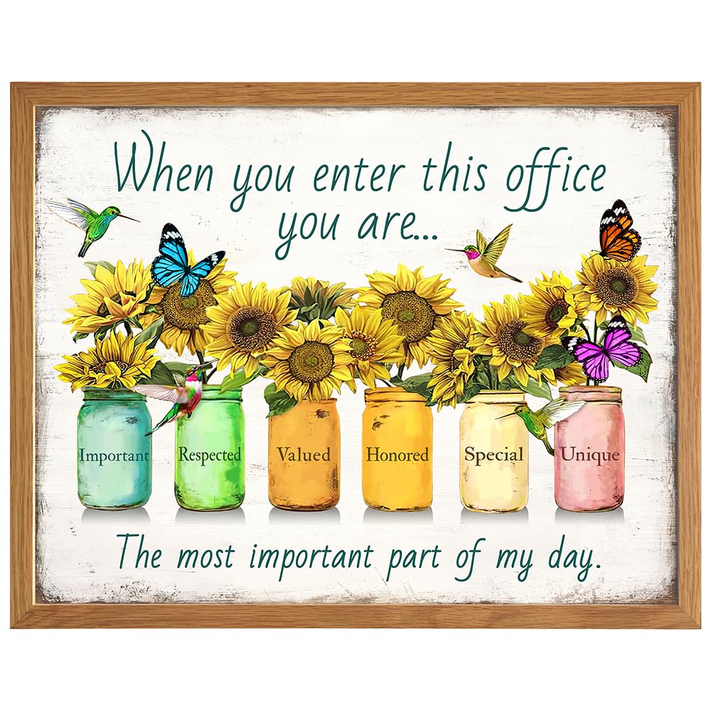 Inspirational Posters For Office 11x14 FRAMED - Inspirational Quotes Workplace Wall Decor - positive affirmation Home Office Decor - Teamwork Posters - Entrepreneur Gifts - Motivation Poster Print