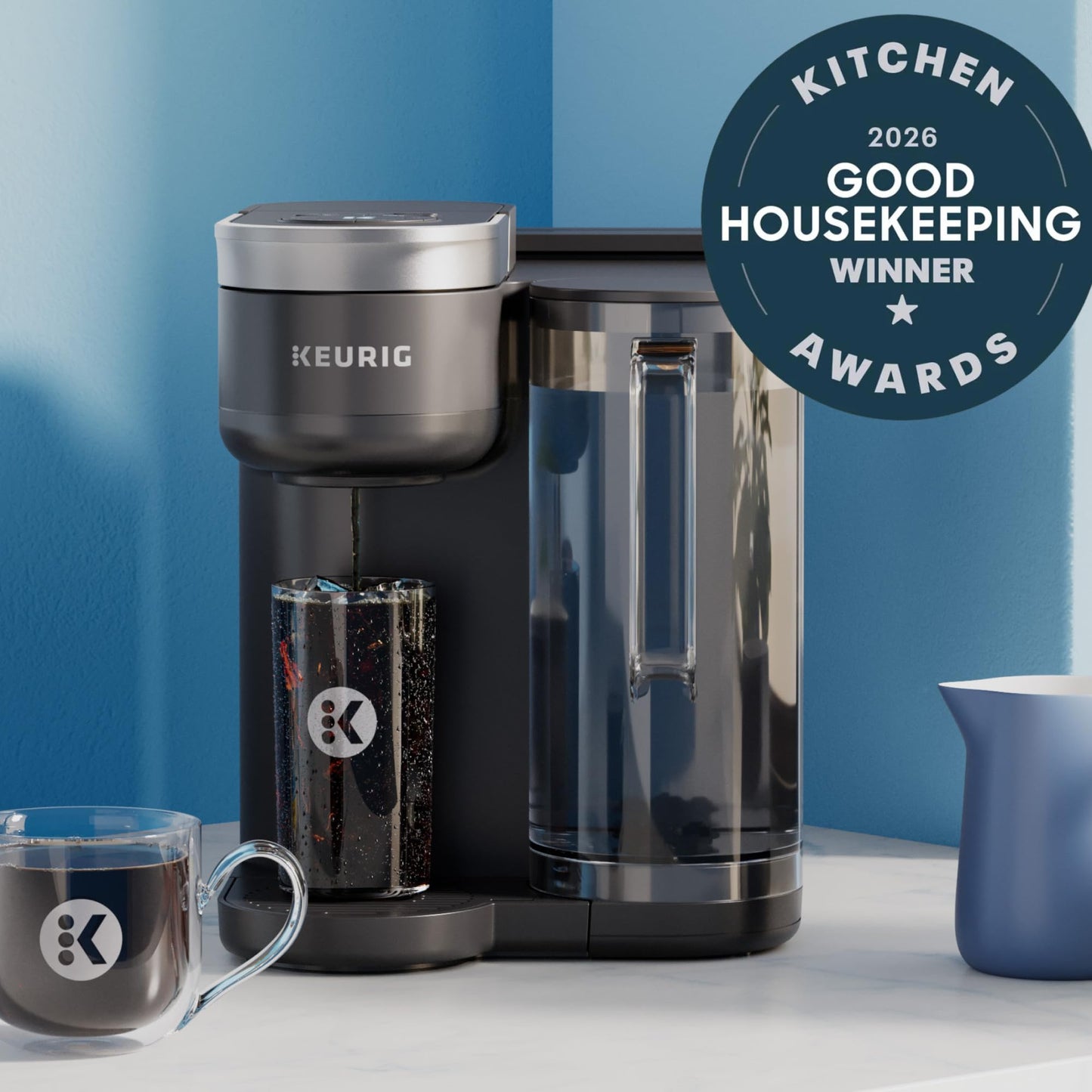 Keurig K-Brew+Chill Iced or Hot Single-Serve K-Cup Coffee Maker with MultiStream and QuickChill Technology, 70oz. Removable Reservoir