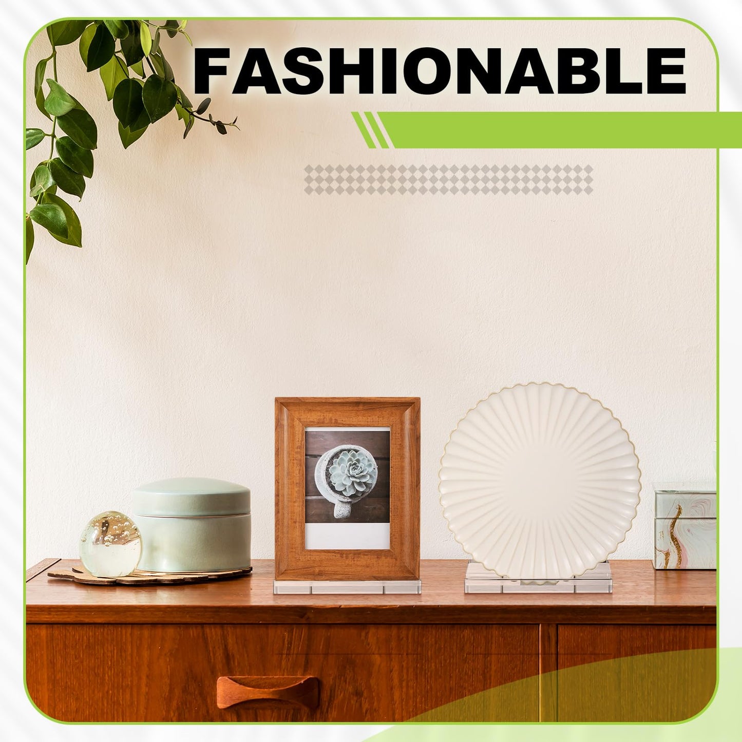 CroBlissful Tabletop Acrylic Display Stand Clear Easel Acrylic Book Display Holder Artwork Storage Rack for Picture Plate Frame Albums Record Magazine Tablet Canvas Board(Clear,7.8 x 3.5 x 7.8 Inch)