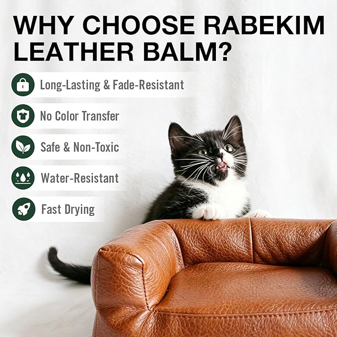 Dark Brown Leather Repair Kit, Leather Recoloring Balm – Restore & Repair Faded