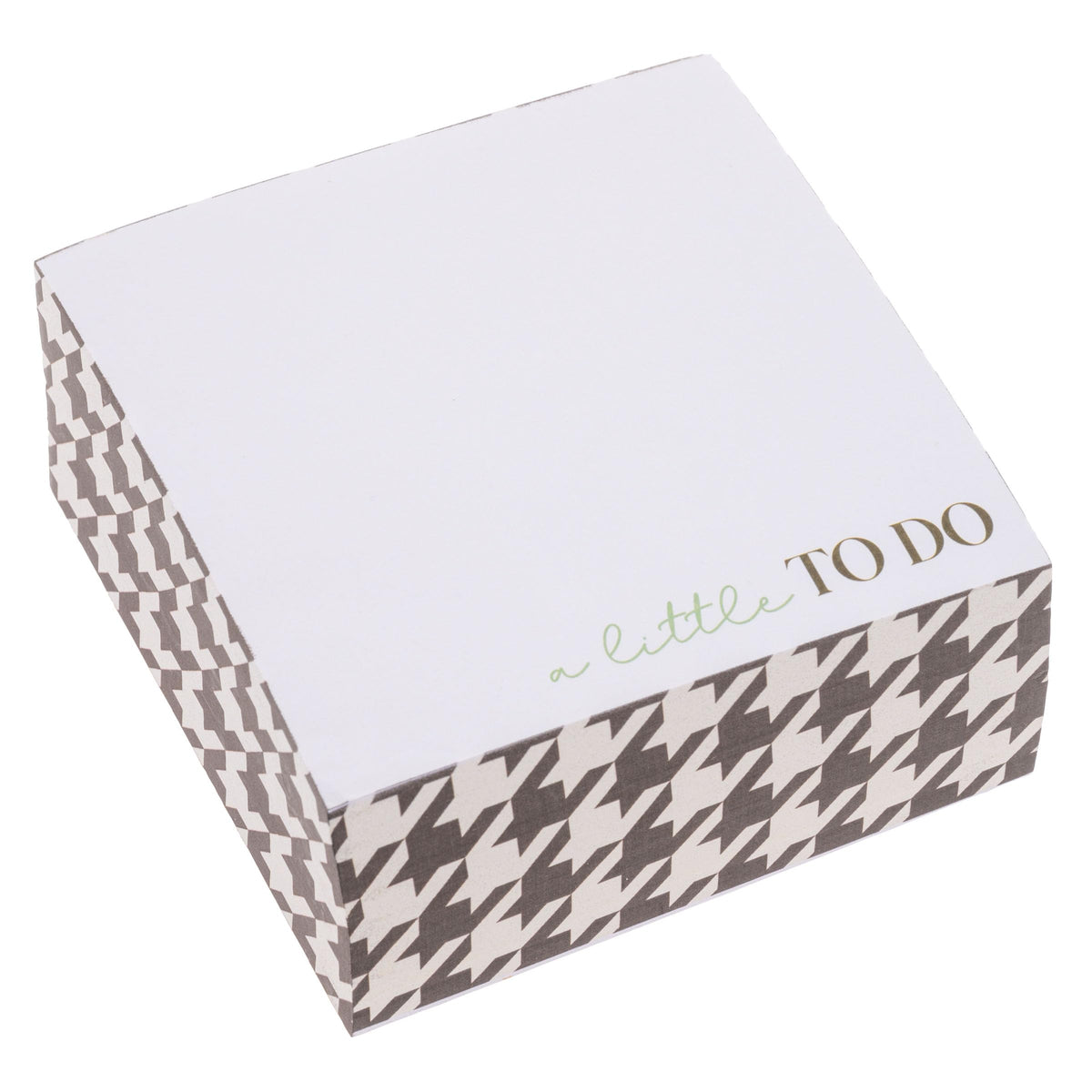 Karma, Block Notepad, 500 Sheet Memo Paper Cube, Non-Sticky Memo Pad Cube for Office, and Home, Houndstooth