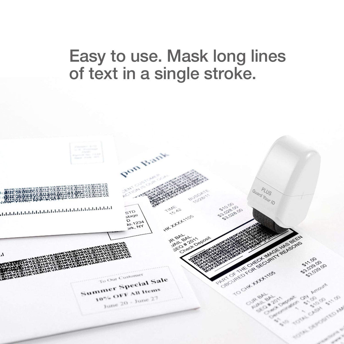 Guard Your ID Identity Protection Stamp Roller, Deluxe Multi-Color 4-Pack