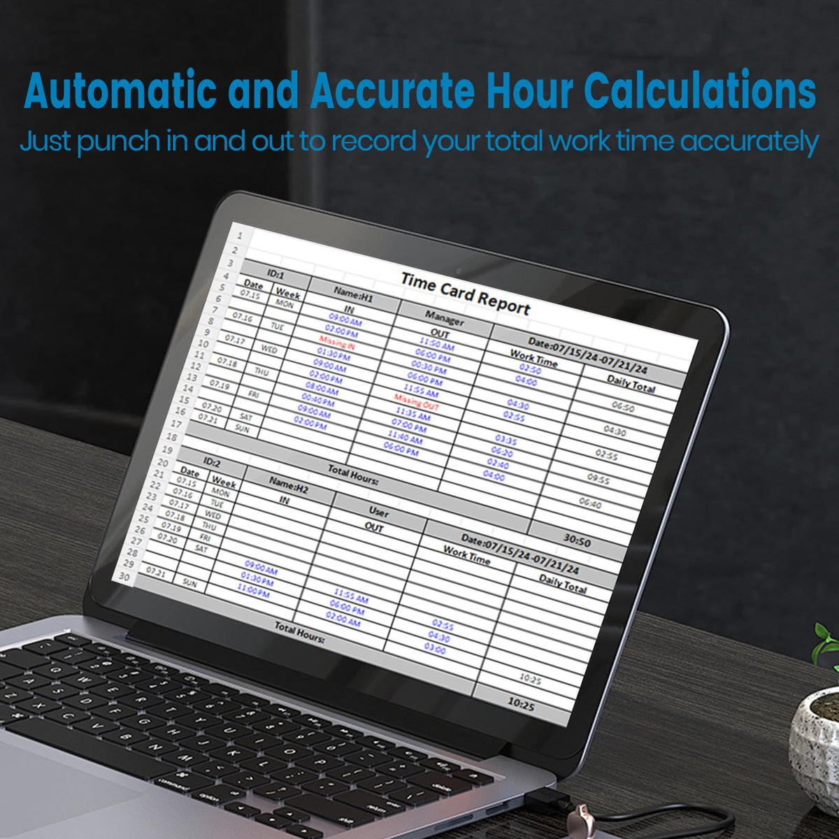 HapAttend Time Clocks for Employees Small Business Automatic Calculate Hours, 0 Monthly Fees Fingerprint Time Clock, H3 Standalone Biometric Clock in Machine for Employees with 5 RFID Cards (No WiFi)