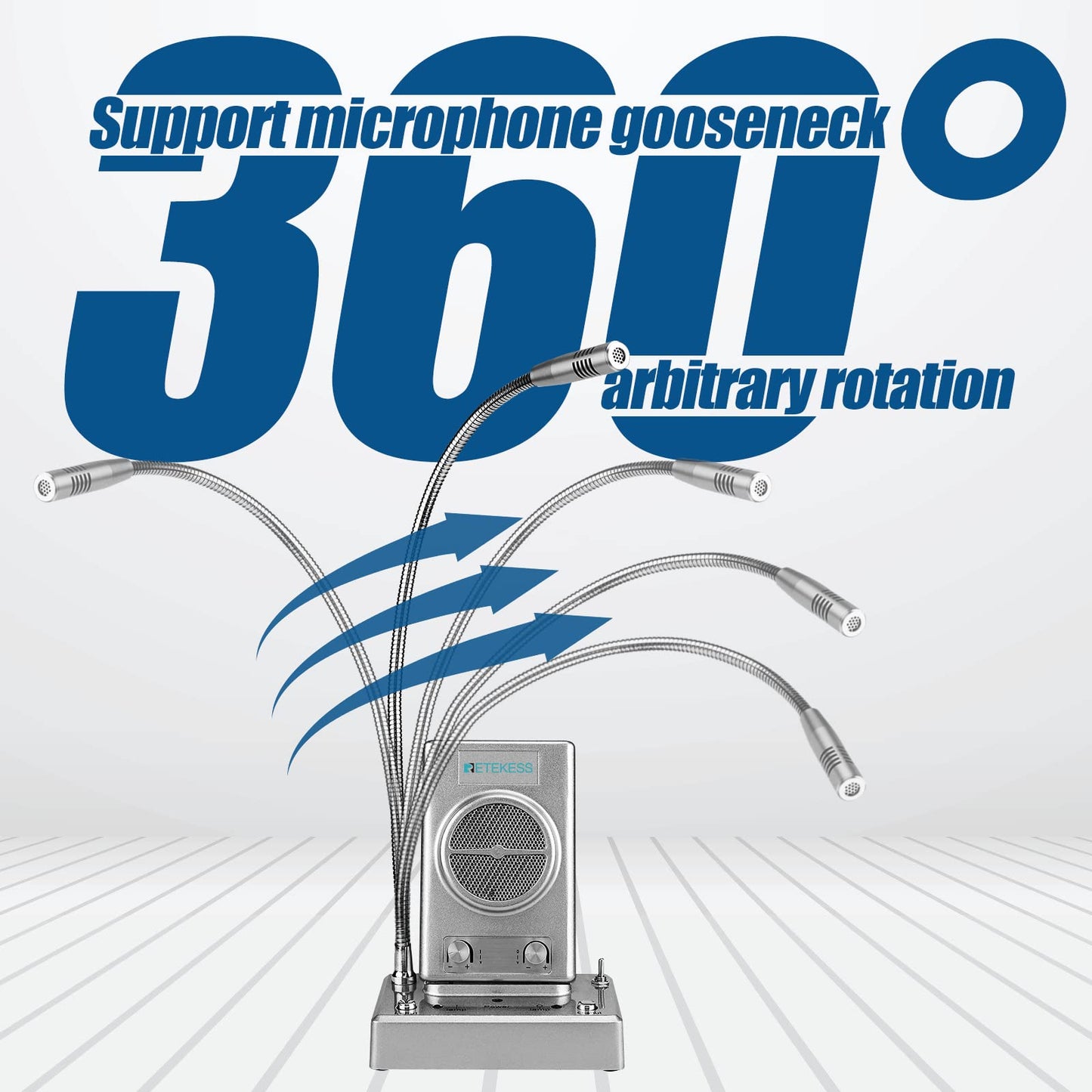 Retekess TW102 Window Microphone Speakers, Window Intercom System, 8M Cable with Loud Outer Speaker, Intercom System for Business, Bank, School, Hospital