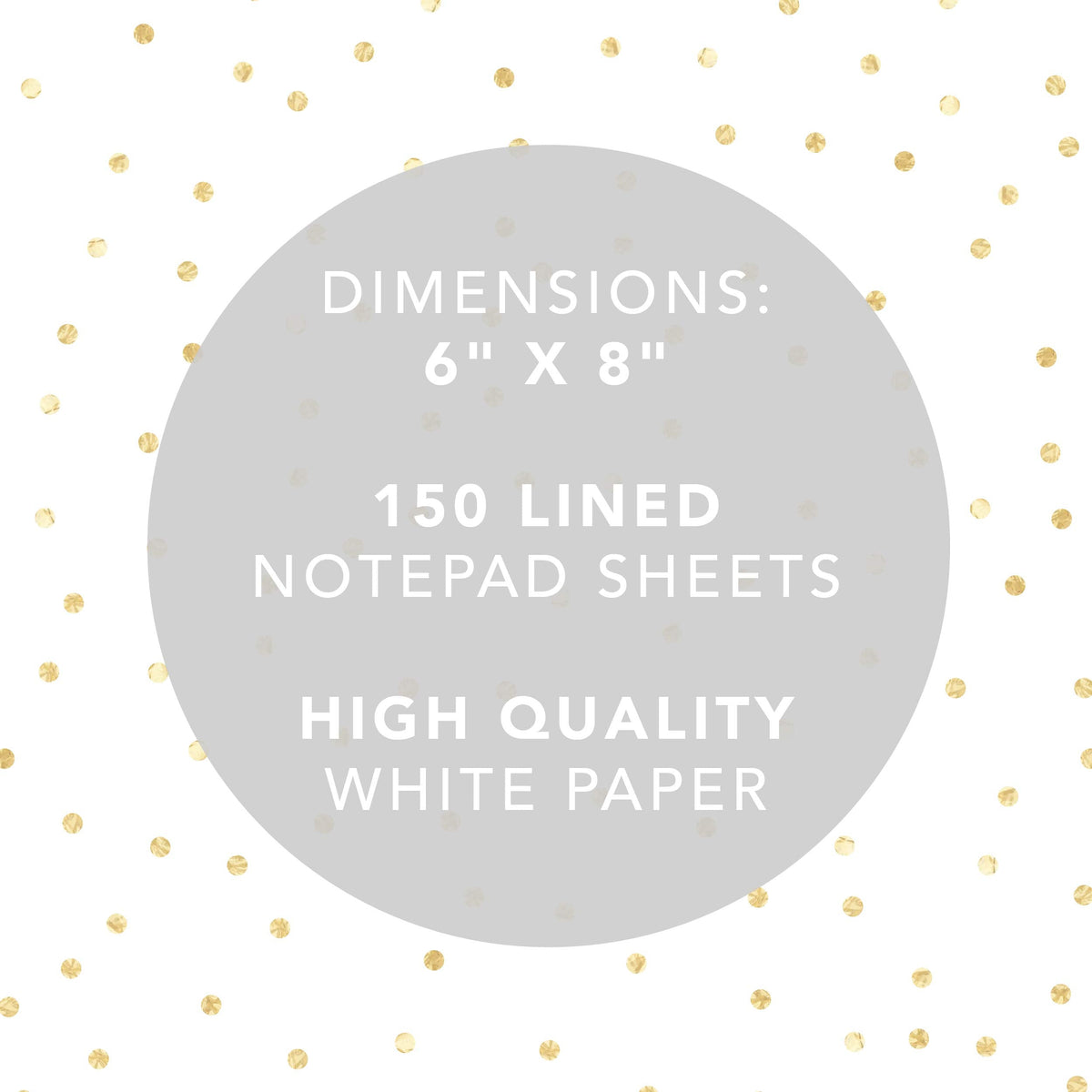 Graphique Large Notepad, Brush Strokes – 6" x 8", Cute Notepad with 150 Tear-Off Sheets, Features the Word “Notes” on Every Page – Perfect for Note Taking, List Making, and More