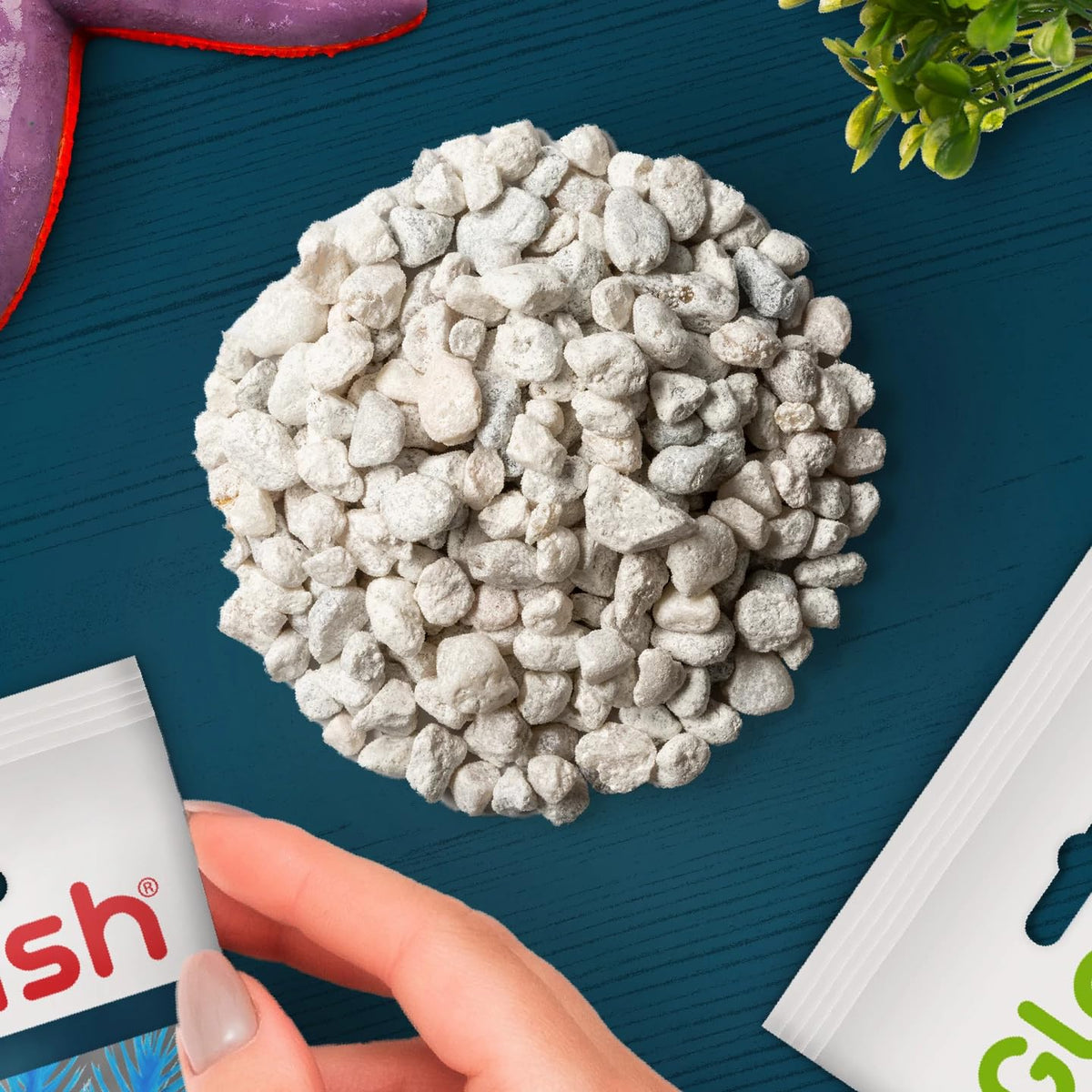 GloFish aquarium Gravel 5 Pounds, White, Complements GloFish Tanks (29022)