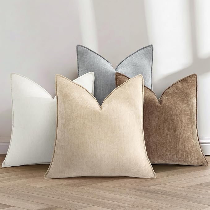 decorUhome Summer Couch Euro Sham Throw Pillow Covers 22x22 Set of 2,