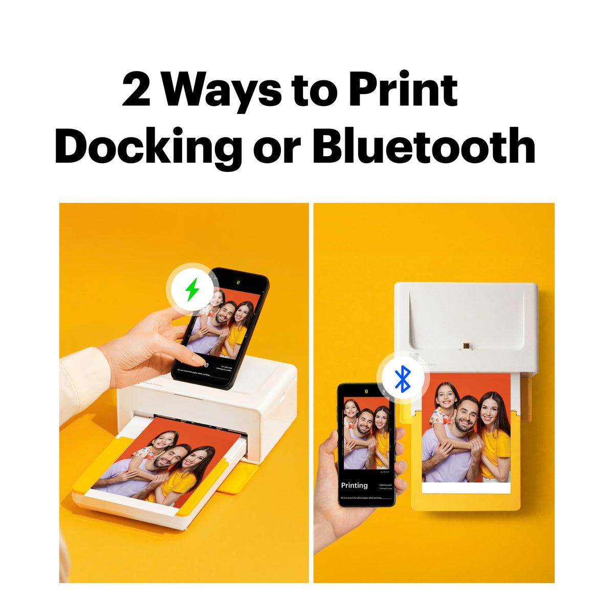 KODAK Dock Plus 4x6'' Photo Printer, 10 Sheets, Docking & Bluetooth Smartphone Printer for iPhone & Android, Instant Color Prints, 4PASS Dye Sublimation