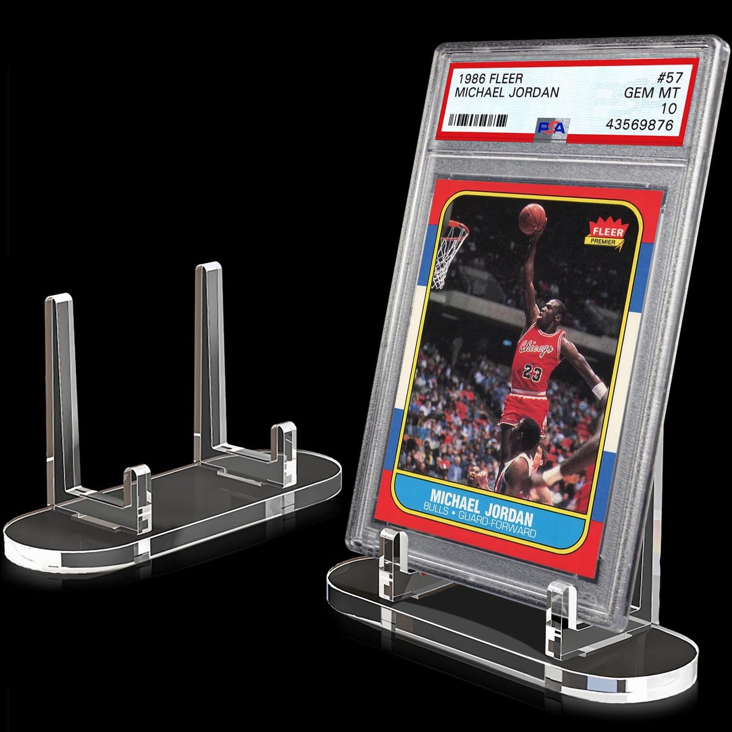 tutata Acrylic Trading Card Display Stand, 10 Pack Clear Card Stands, Card Stands for Sports Cards, Sports Card Holder, PSA Graded Card Display